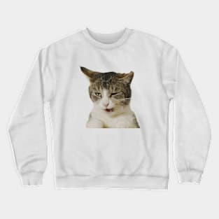 Funny cute cat memes Crewneck Sweatshirt